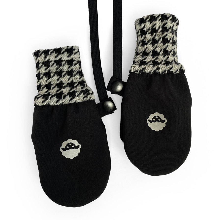 Softshelláčky MERINO palčáky black/pepito