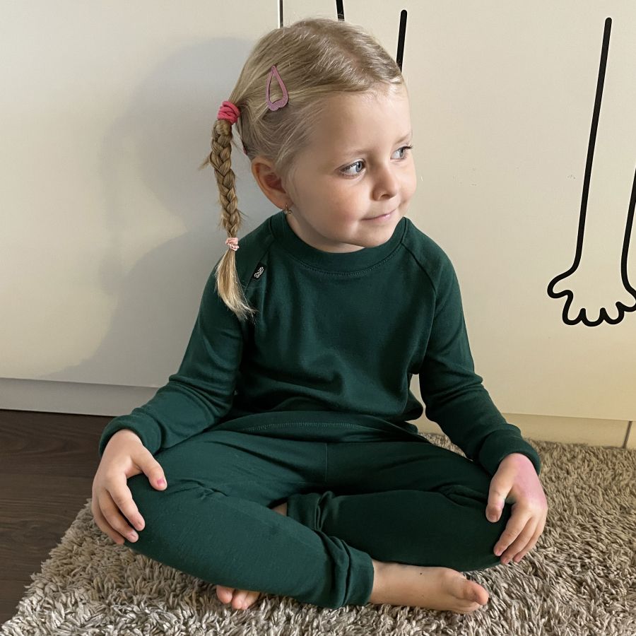 Rostoucí MERINO komplet Bottle green