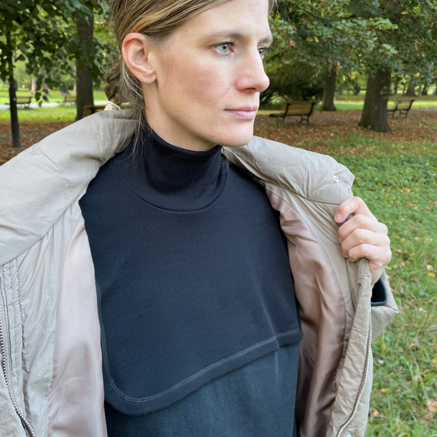 MERINO Faux Turtleneck (black)