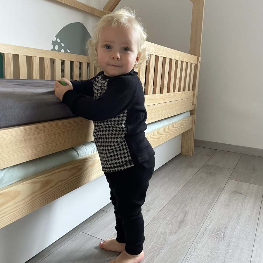 Rostoucí MERINO komplet Black/pepito (9-24 měs.)