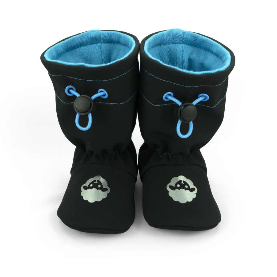 Softshelláčky MERINO classic black/aqua